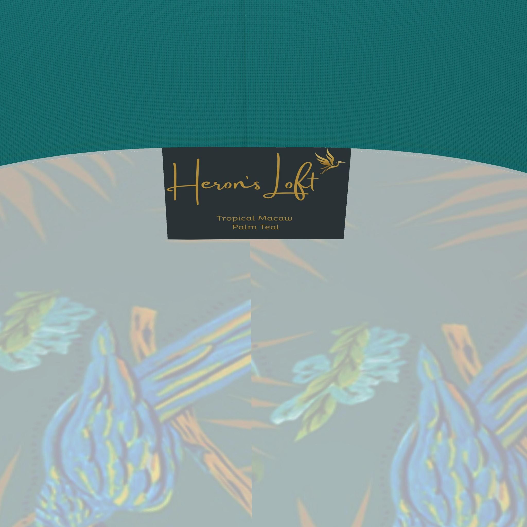 Women’s High-Waist Full-Length Performance Leggings — Tropical Macaw — Palm Teal