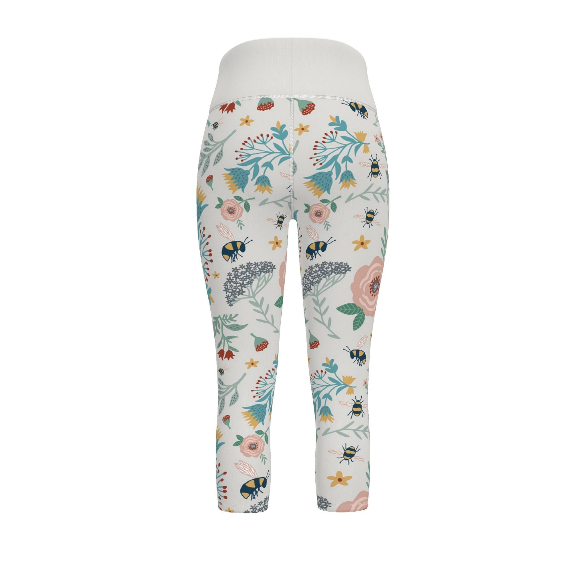 Bee Garden Women’s High-Waist Performance Leggings — Capri
