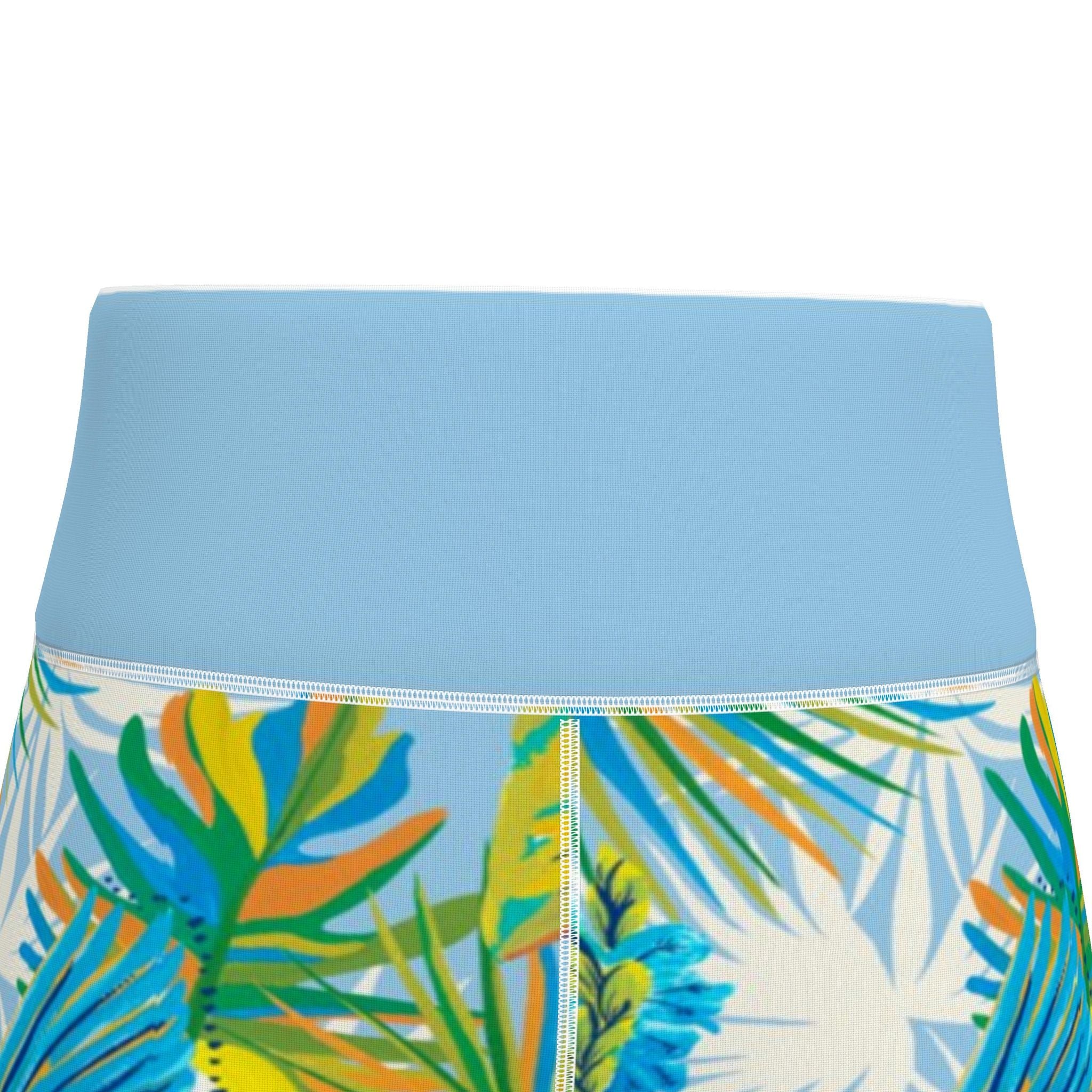 Women's High-Waist Full-Length Performance Leggings — Tropical Macaw