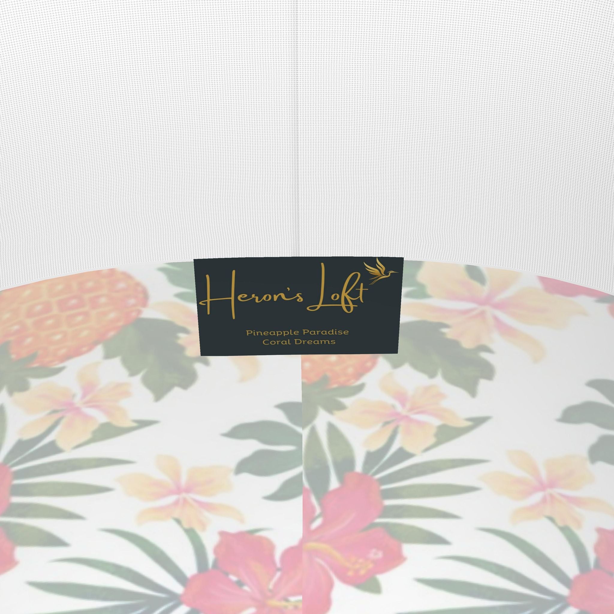 Women's High-Waist Performance Leggings — Capri — Pineapple Paradise — Coral Dreams