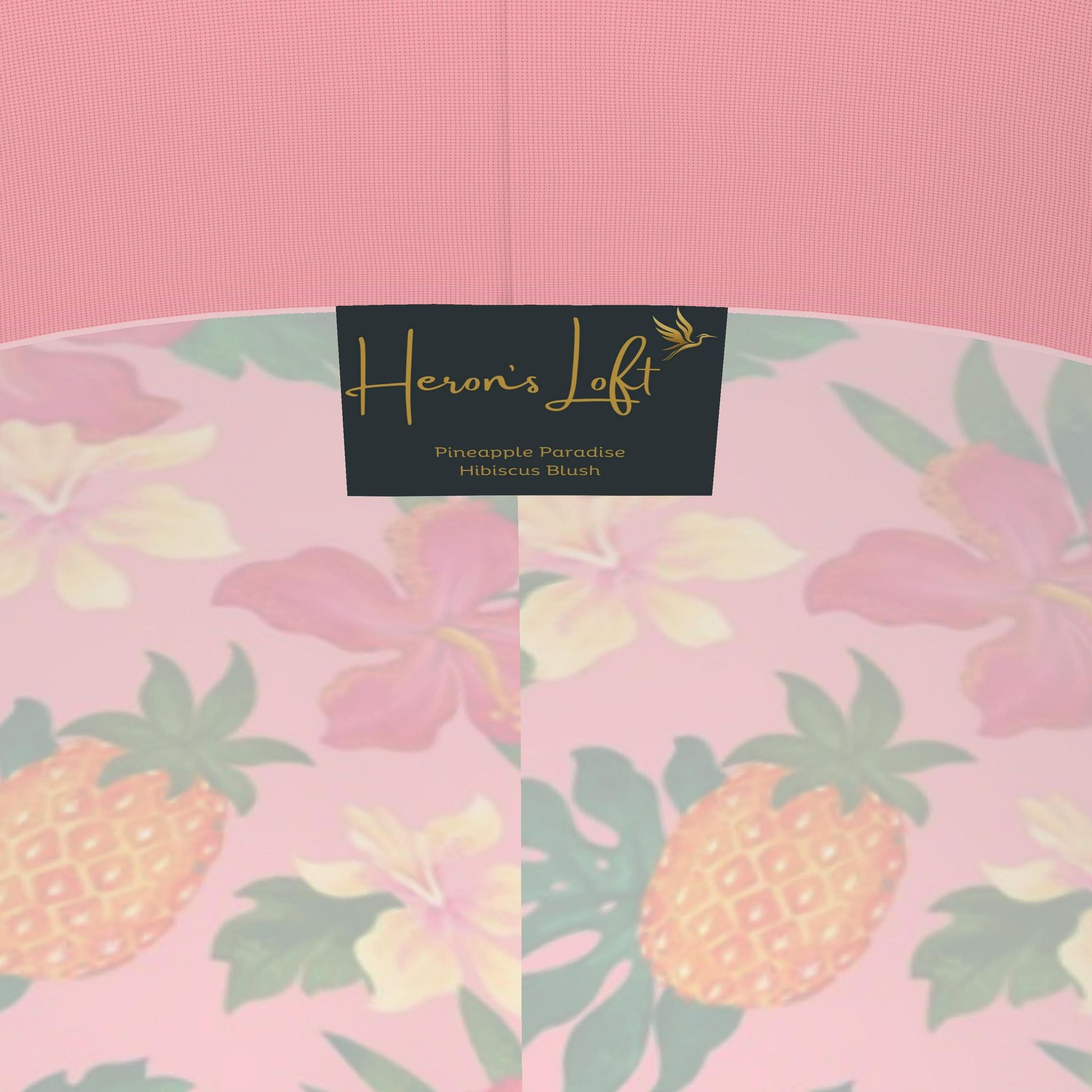 Women's High-Waist Full-Length Performance Leggings — Pineapple Paradise — Hibiscus Blush