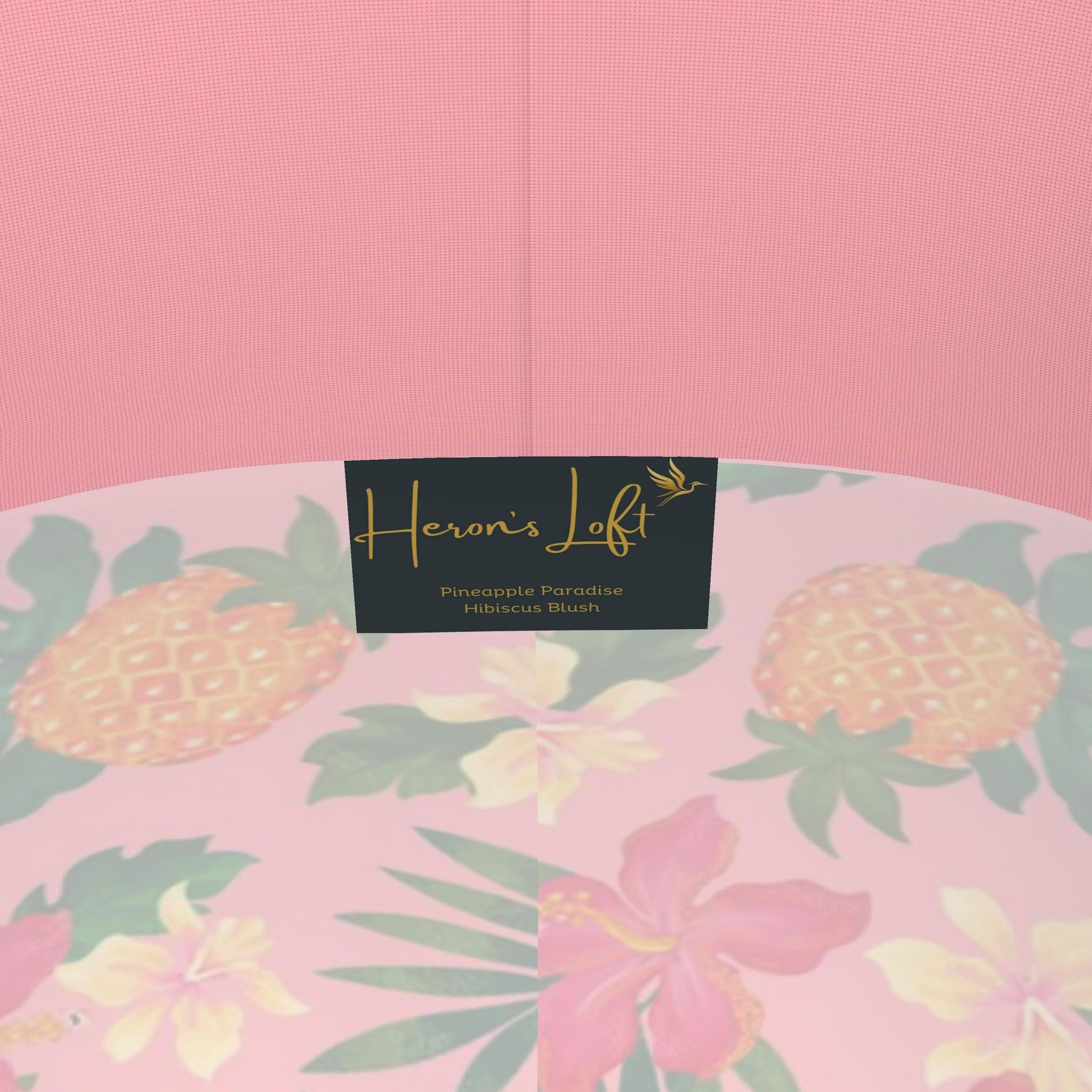 Women's High-Waist Performance Leggings — Pineapple Paradise — Hibiscus Blush
