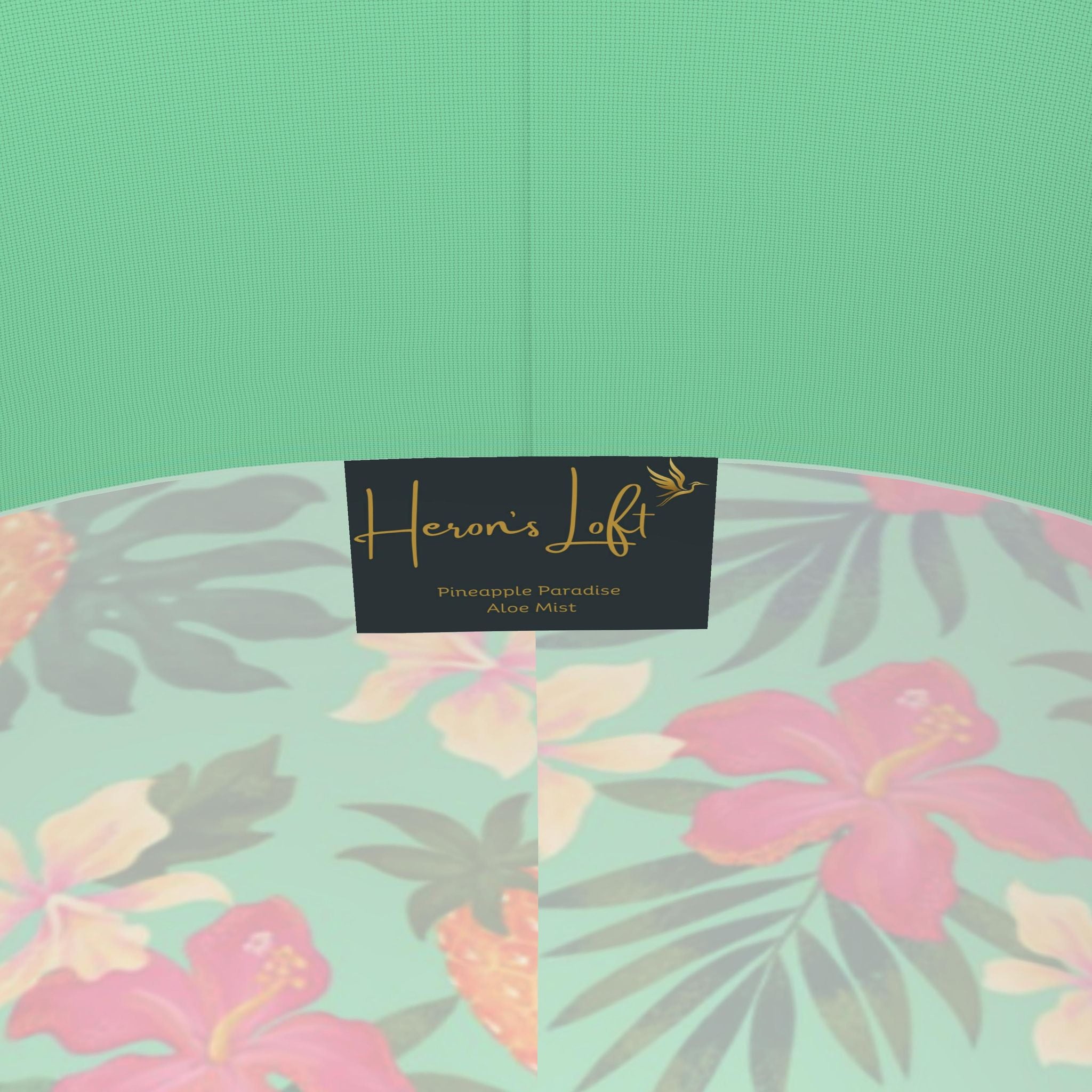 Women's High-Waist Performance Leggings — Capri — Pineapple Paradise — Aloe Mist