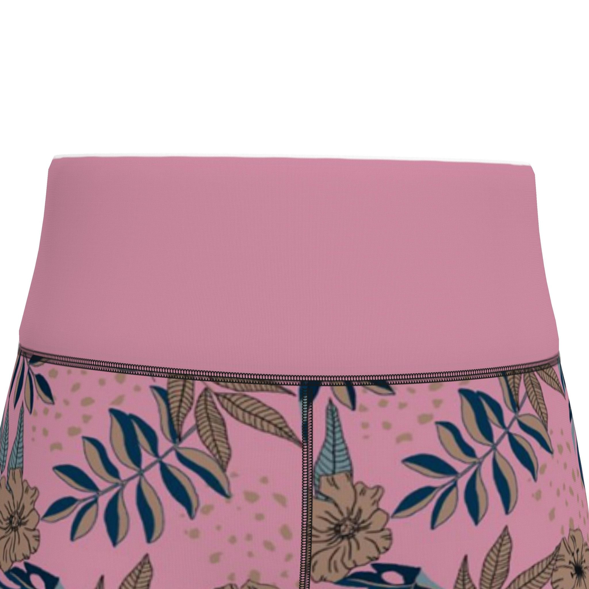 Women's High-Waist Full-Length Performance Leggings — Midnight Monstera — Lunaria Rose
