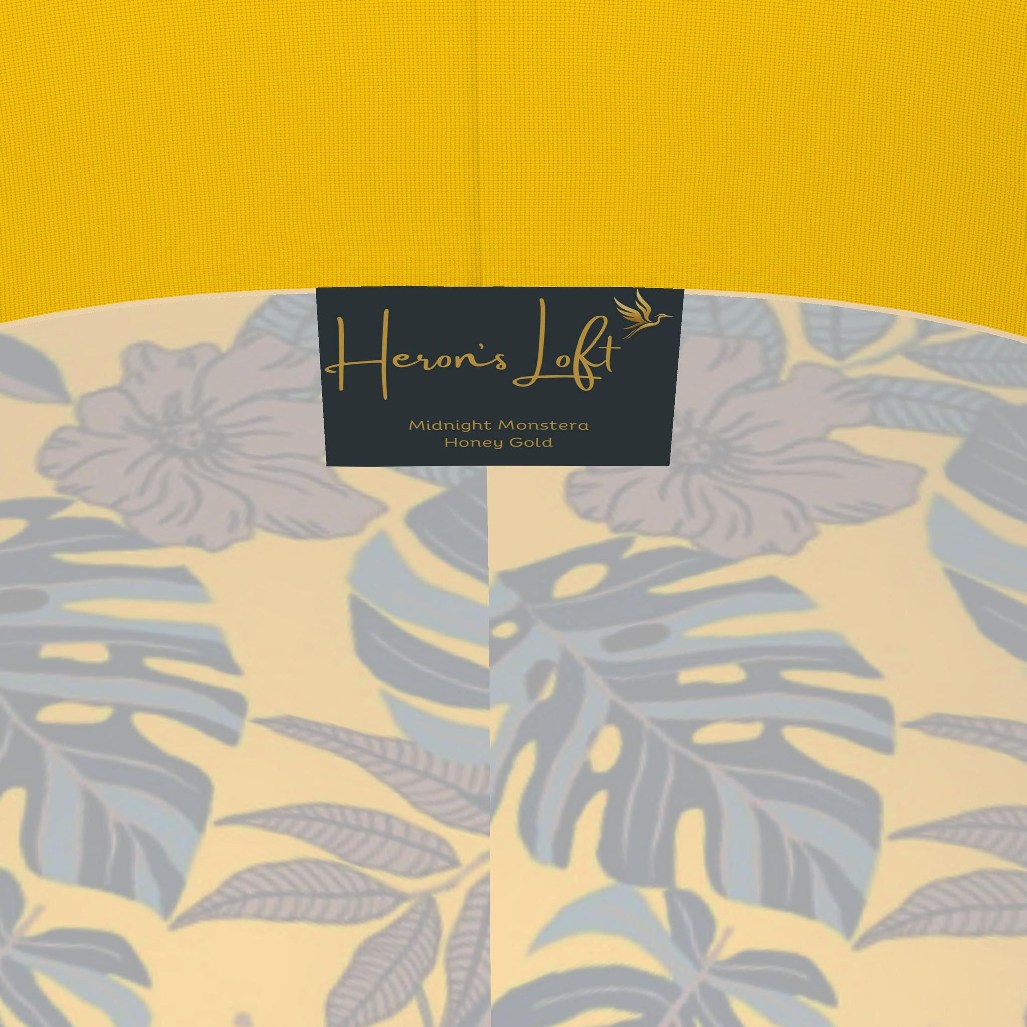 Women's High-Waist Full-Length Performance Leggings — Midnight Monstera — Honey Gold