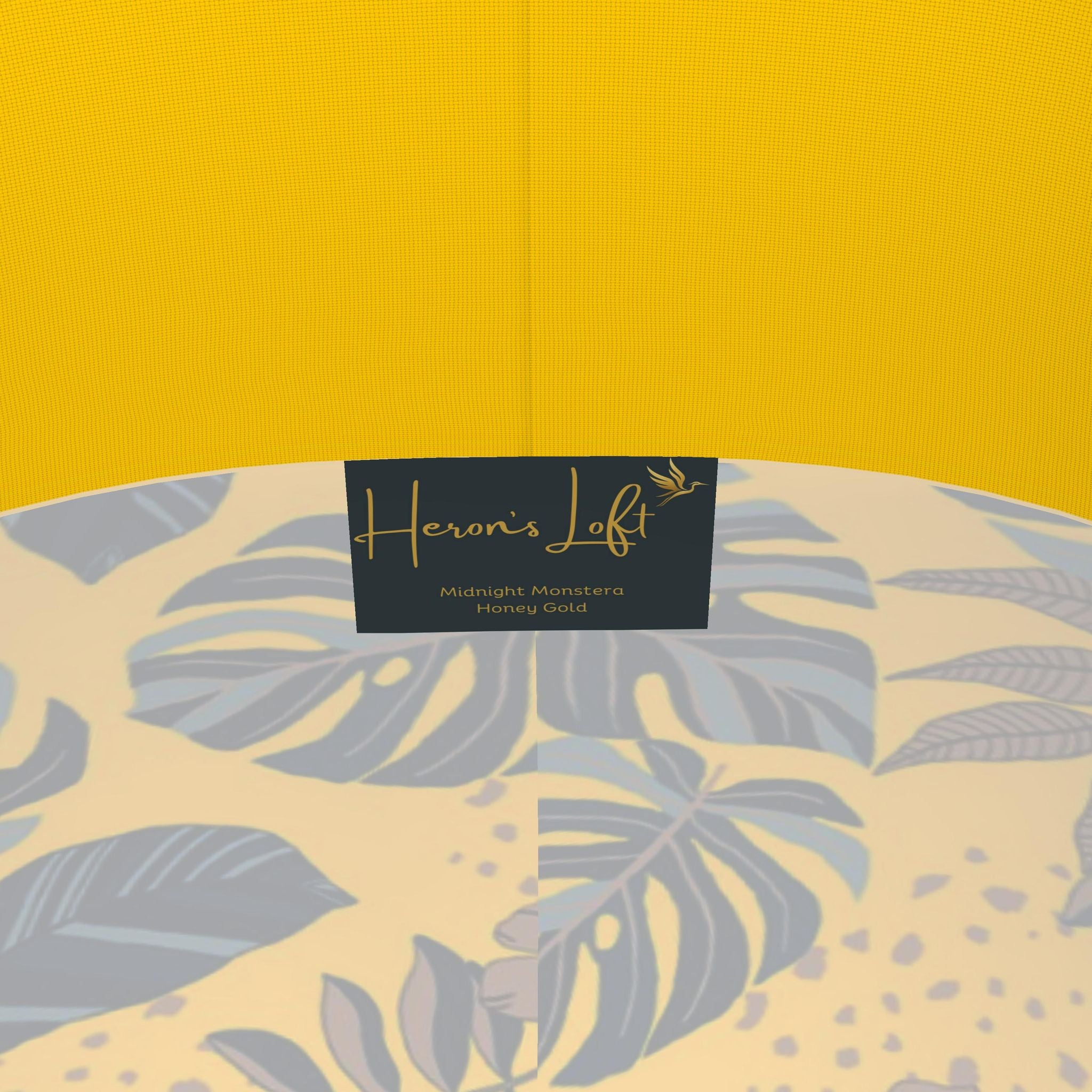Women's High-Waist Performance Leggings — Capri — Midnight Monstera — Honey Gold