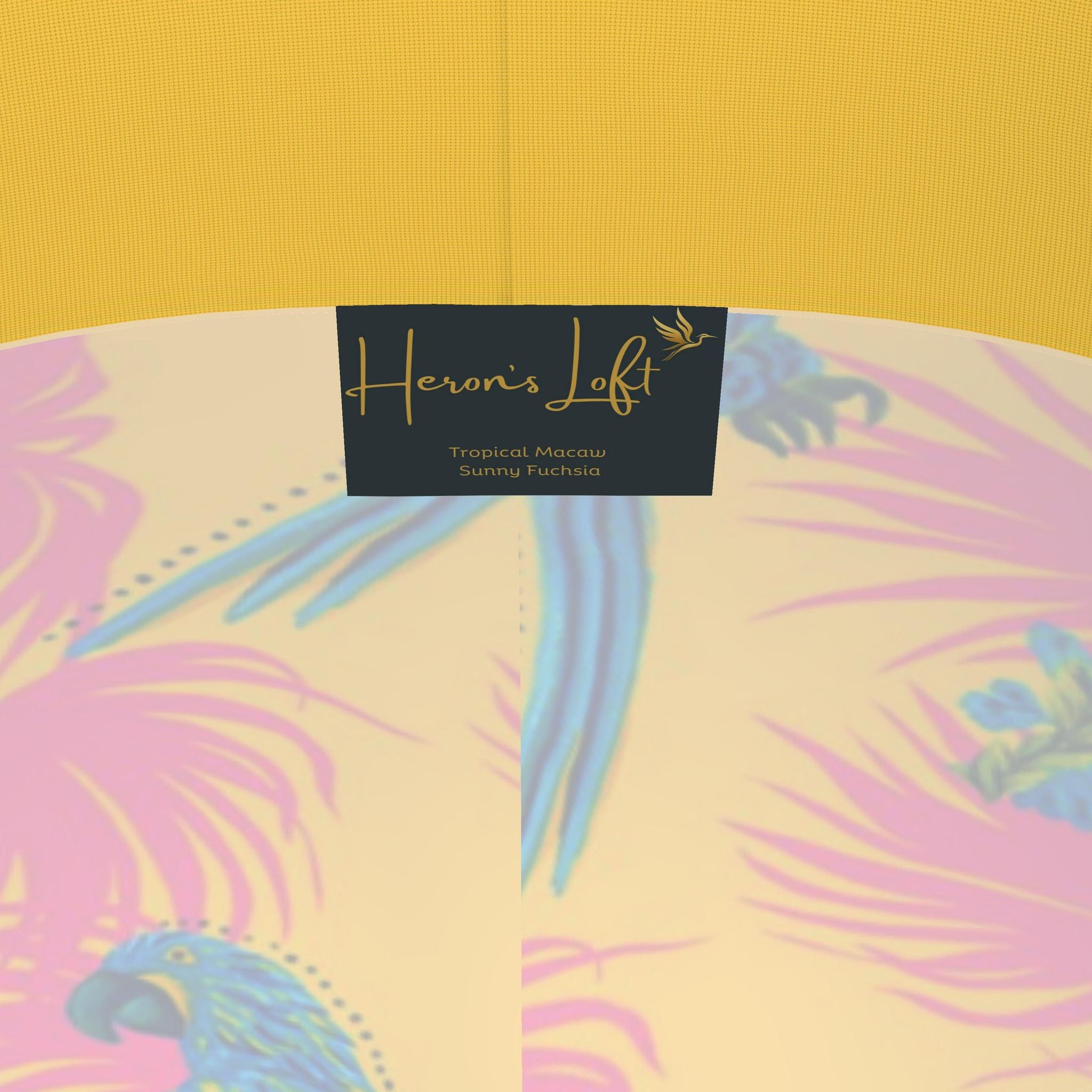 Women's High-Waist Full-Length Performance Leggings — Tropical Macaw — Sunny Fuchsia