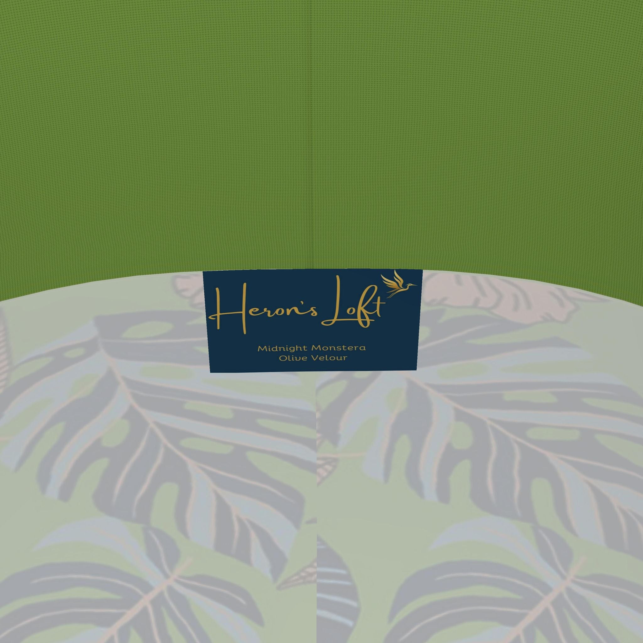 Women's High-Waist Performance Leggings — Capri — Midnight Monstera — Olive Velour