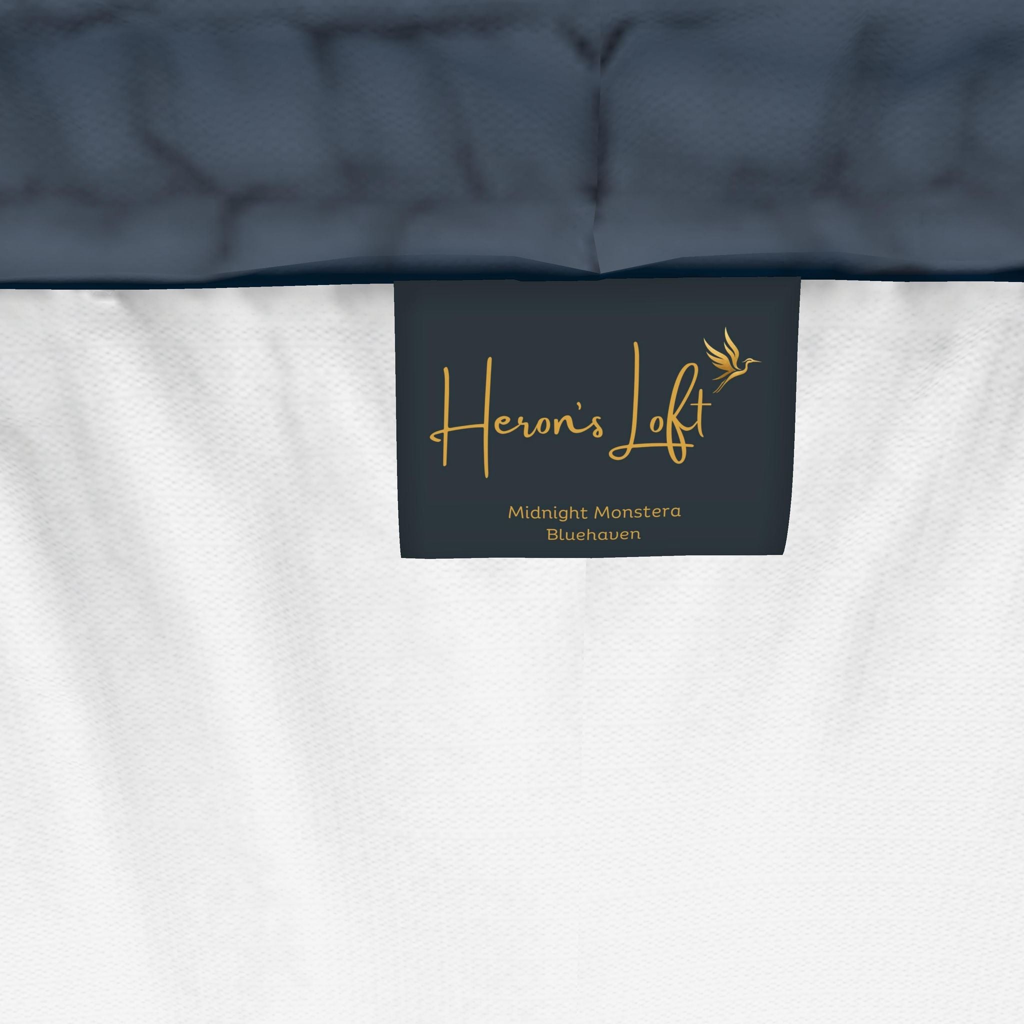 Women's Athletic Shorts — White Trim — Midnight Monstera Bluehaven