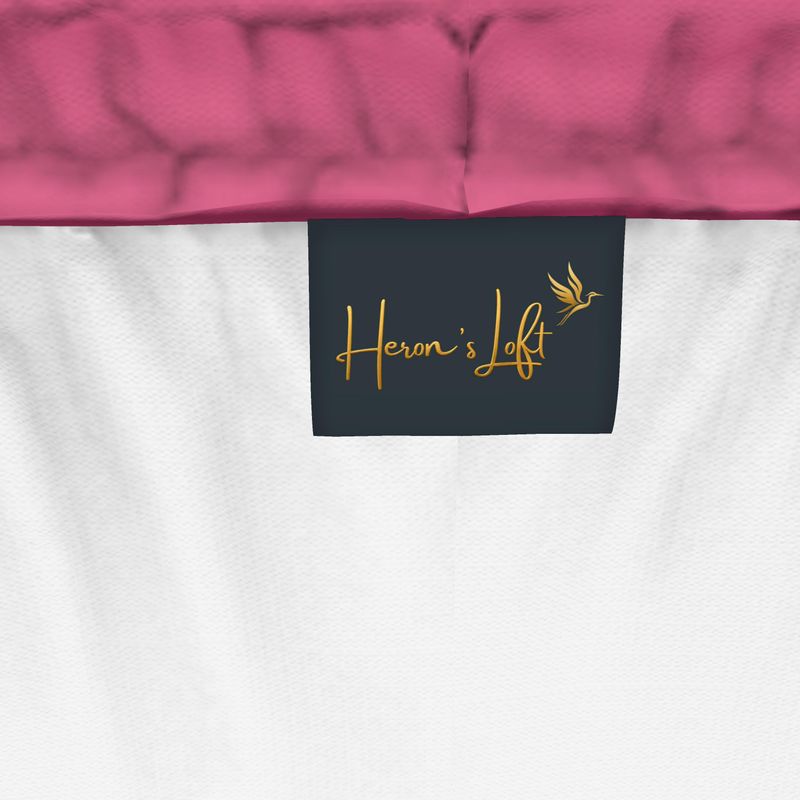 Women's Athletic Shorts — White Trim — Pineapple Paradise Coral Dreams