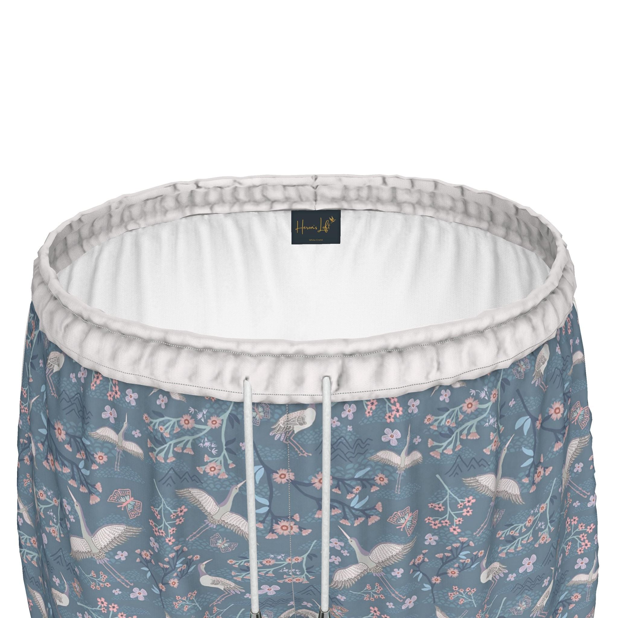 Women's Athletic Shorts — White Trim — White Crane