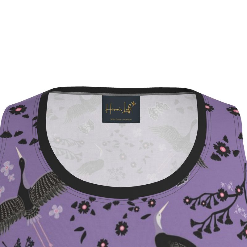 White Crane Amethyst Men’s Athletic Hybrid Tank Top