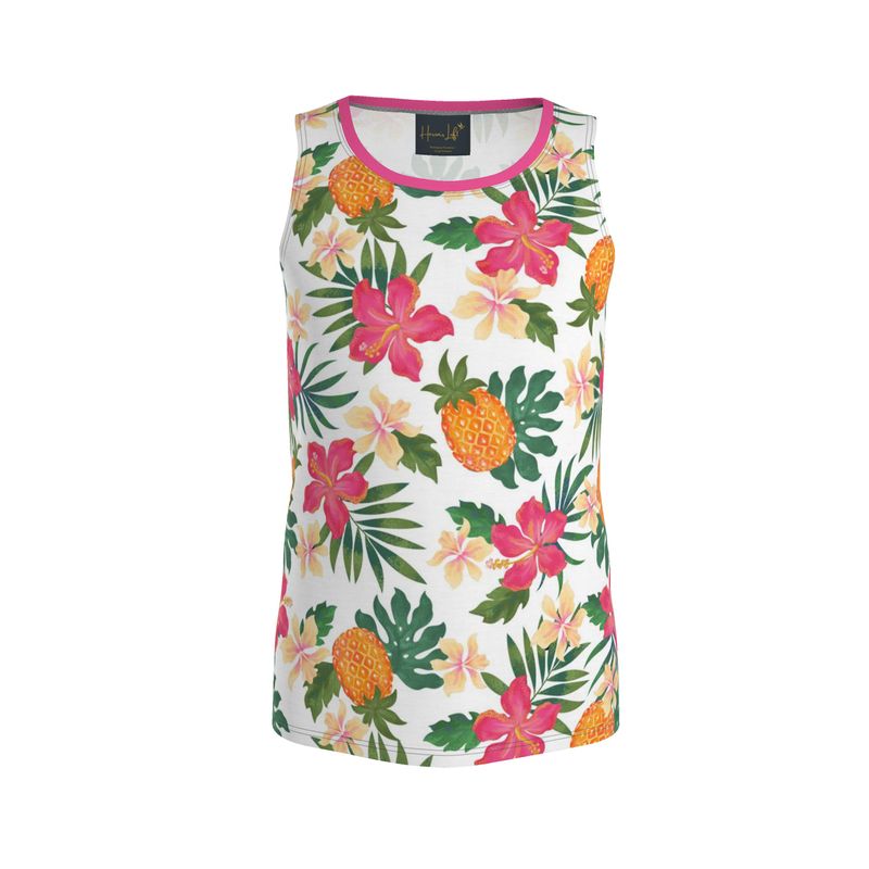 Pineapple Paradise Coral Dreams Men's Athletic Hybrid Tank Top