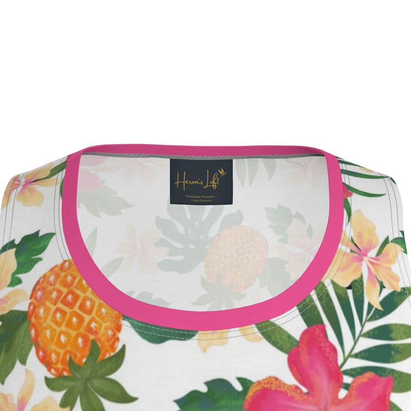 Pineapple Paradise Coral Dreams Men's Athletic Hybrid Tank Top
