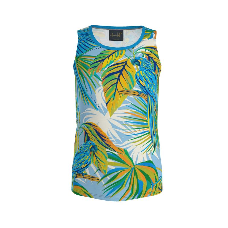 Tropical Macaw Men's Athletic Hybrid Tank Top