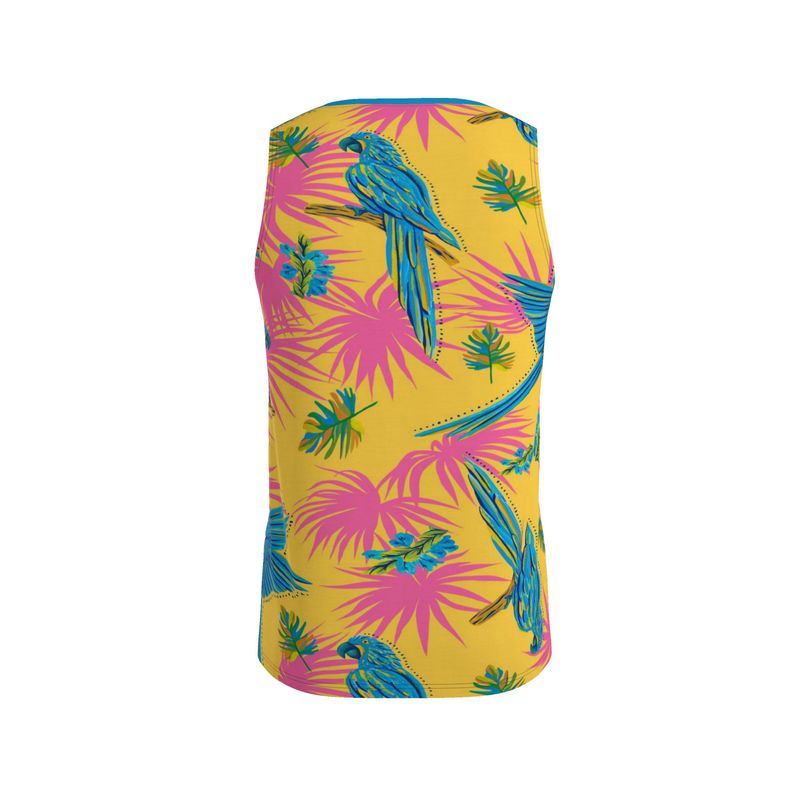 Tropical Macaw Sunny Fuchsia Men's Athletic Hybrid Tank Top