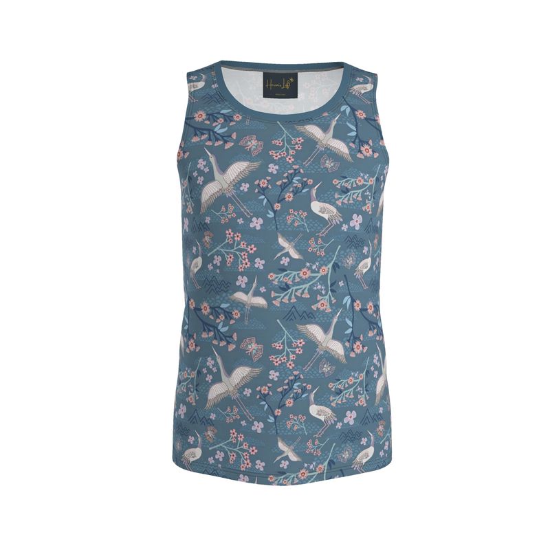 White Crane Men’s Athletic Hybrid Tank Top