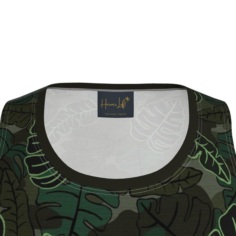 Camo Leaves Sage Noir Men’s Athletic Hybrid Tank Top