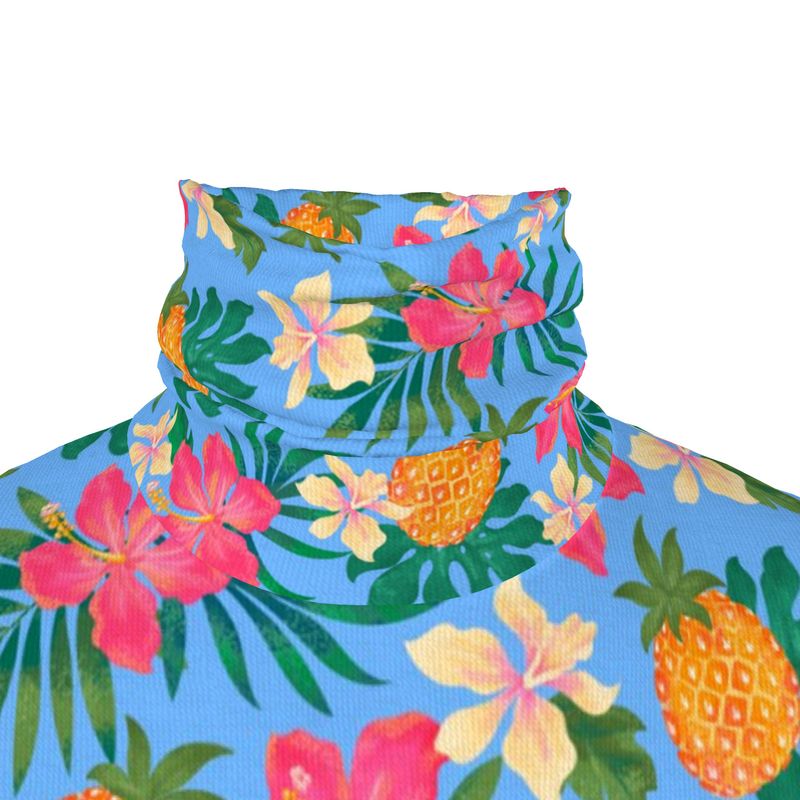 Men’s High-Roll Turtleneck — Pineapple Paradise Island Breeze