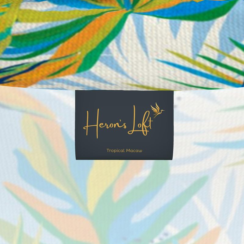 Men’s High-Roll Turtleneck — Tropical Macaw