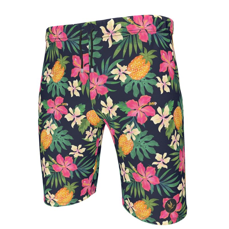 Men's Knee Length Gym Shorts — Pineapple Paradise