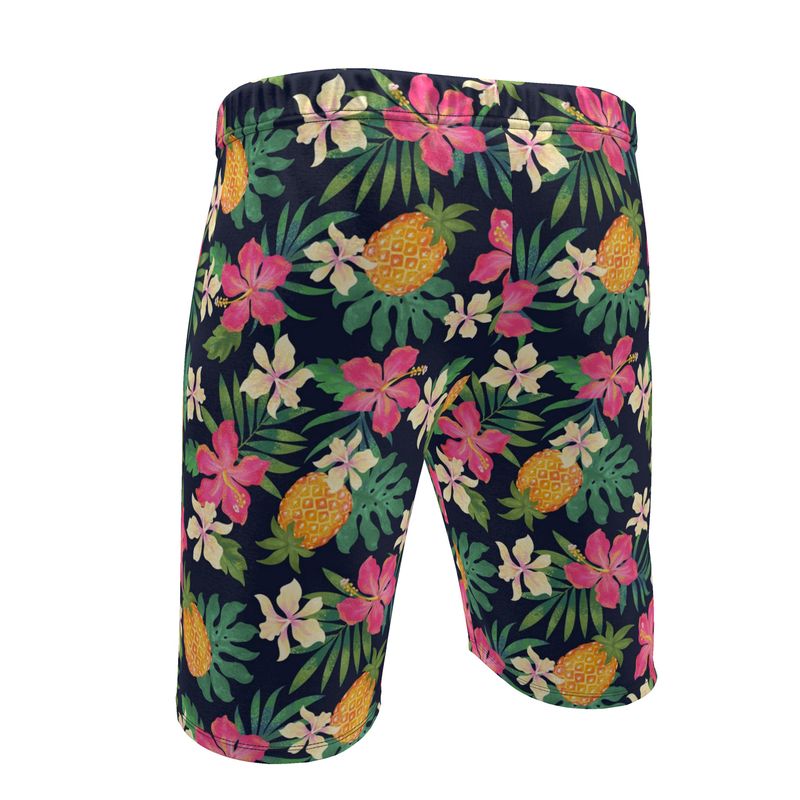 Men's Knee Length Gym Shorts — Pineapple Paradise