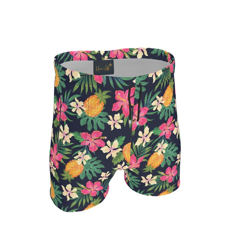 Men's Mid-Thigh Gym Shorts — Pineapple Paradise