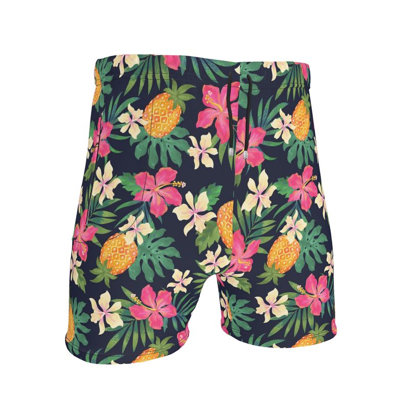 Men's Mid-Thigh Gym Shorts — Pineapple Paradise
