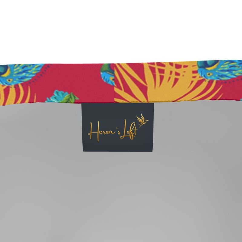 Men's Knee-Length Gym Shorts — Tropical Macaw Samba Red