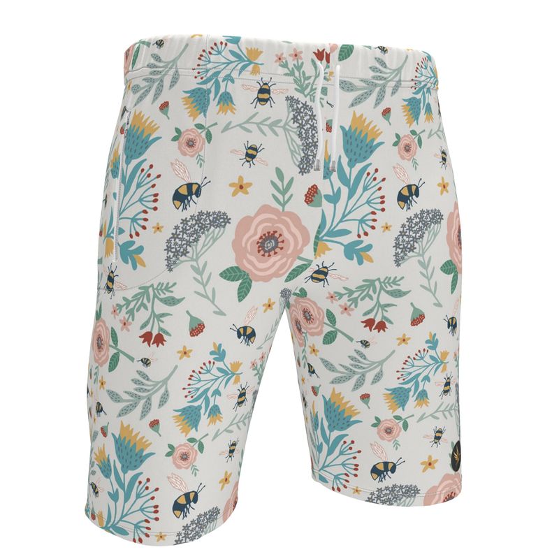 Men's Knee-Length Gym Shorts — Bee Garden
