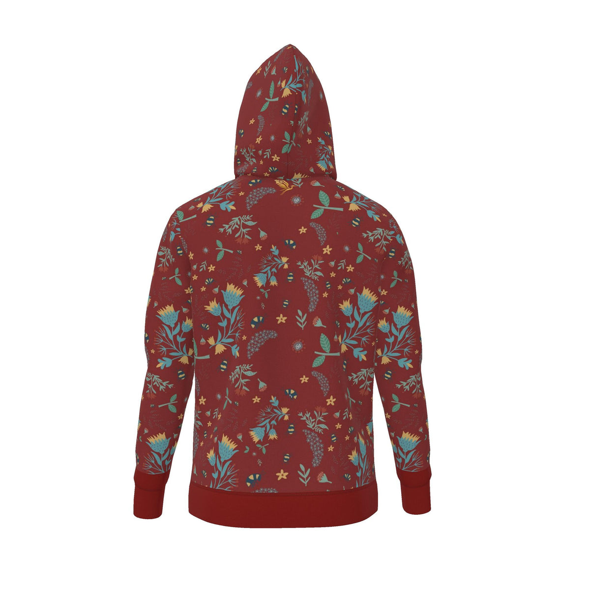 Men's Pullover Hoodie — Bee Garden Rustic Bloom