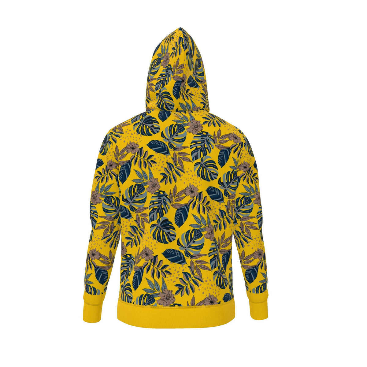 Men's Pullover Hoodie —Midnight Monstera Honey Gold