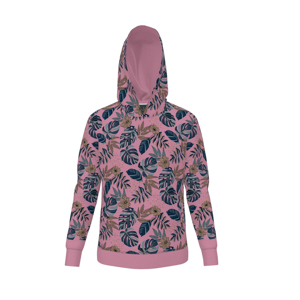 Men's Pullover Hoodie — Midnight Monstera Lunaria Rose