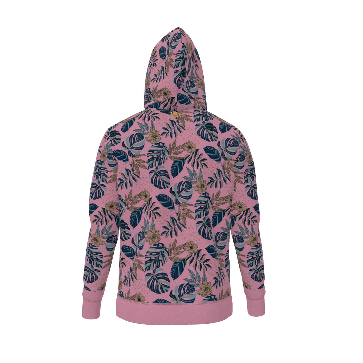 Men's Pullover Hoodie — Midnight Monstera Lunaria Rose
