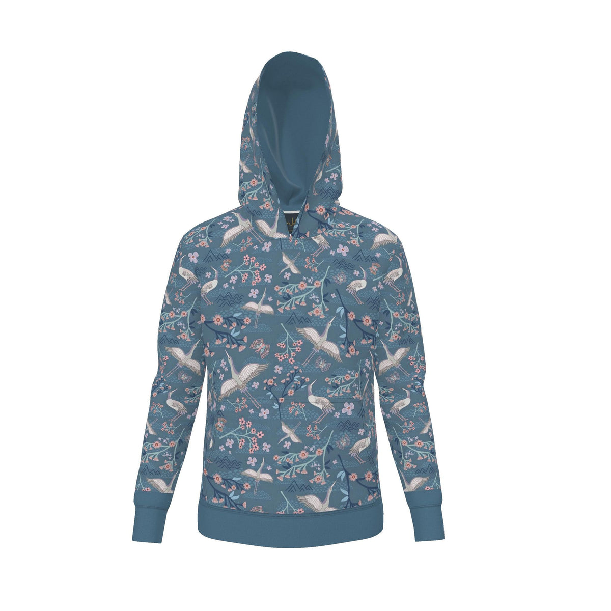 Men's Pullover Hoodie —White Crane
