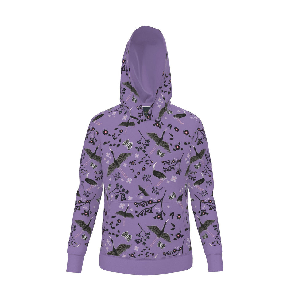 Men's Pullover Hoodie — White Crane Amethyst