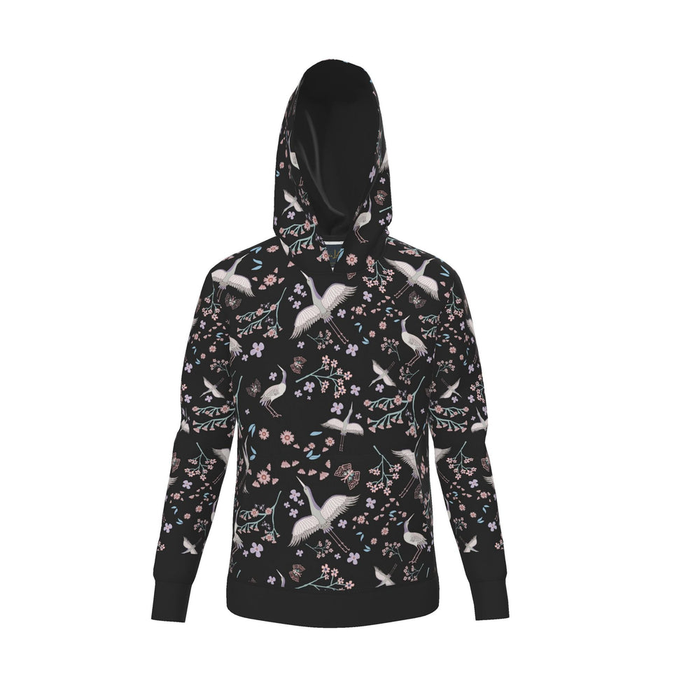 Men's Pullover Hoodie — White Crane Onyx