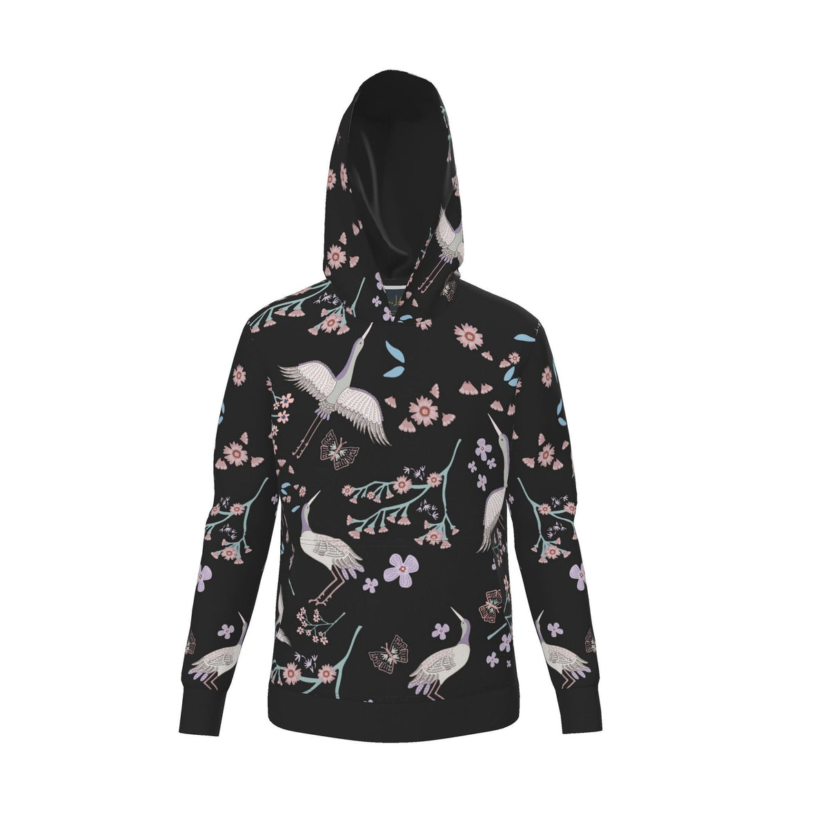 Men's Pullover Hoodie — White Crane Onyx