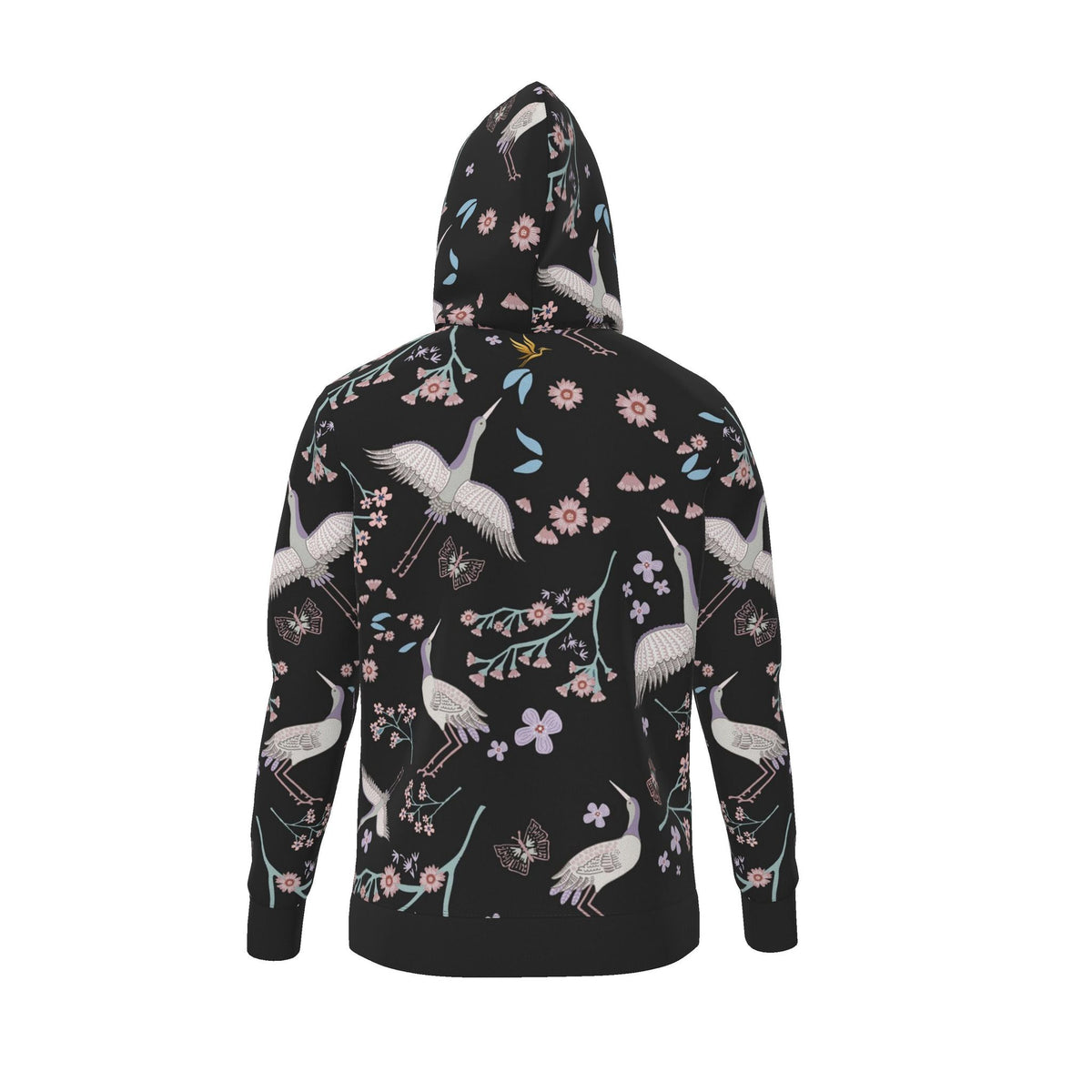 Men's Pullover Hoodie — White Crane Onyx