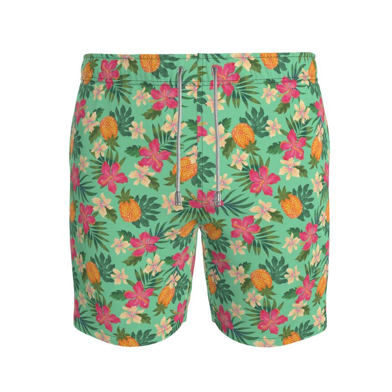 Pineapple Paradise Aloe Mist Men's Swim Shorts