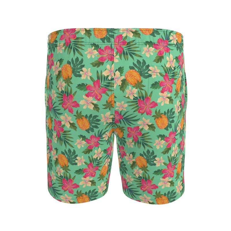 Pineapple Paradise Aloe Mist Men's Swim Shorts