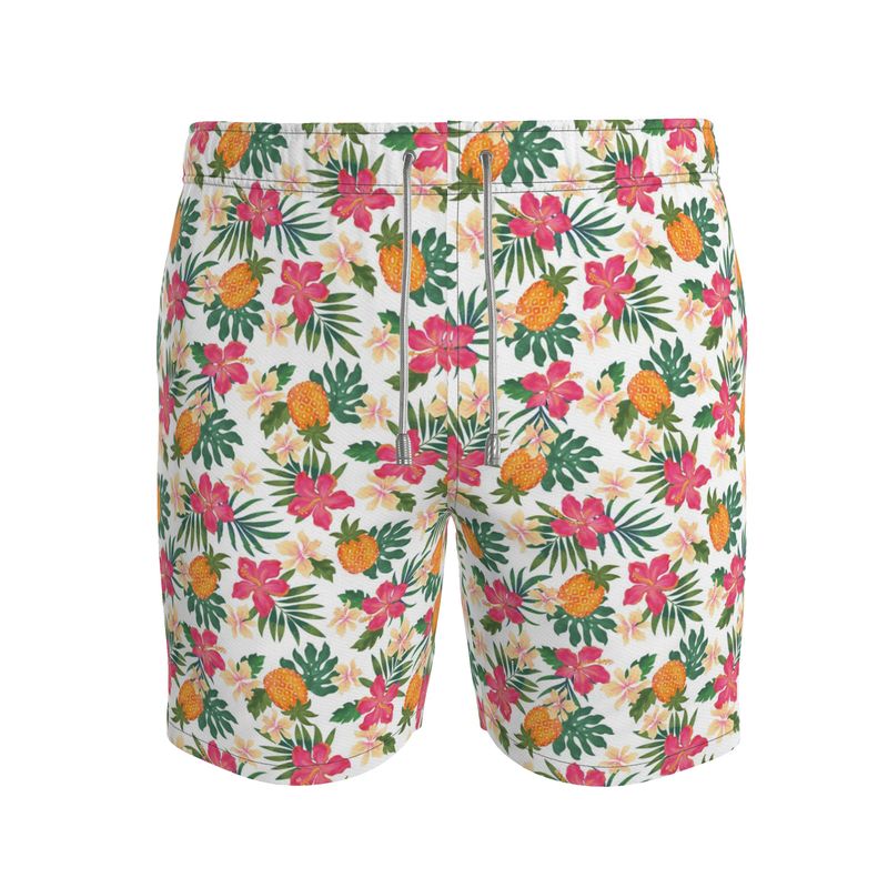 Pineapple Paradise Coral Dreams Men's Swim Shorts
