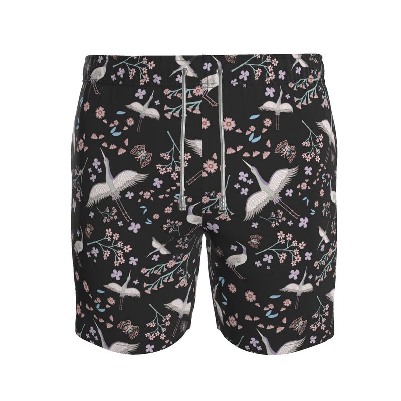 White Crane Onyx Men's Swim Shorts