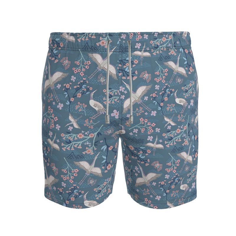 White Crane Men's Swim Shorts