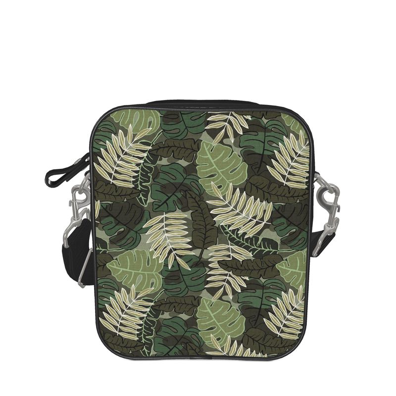 Midnight Monstera Ruby Red Shoulder Bag
