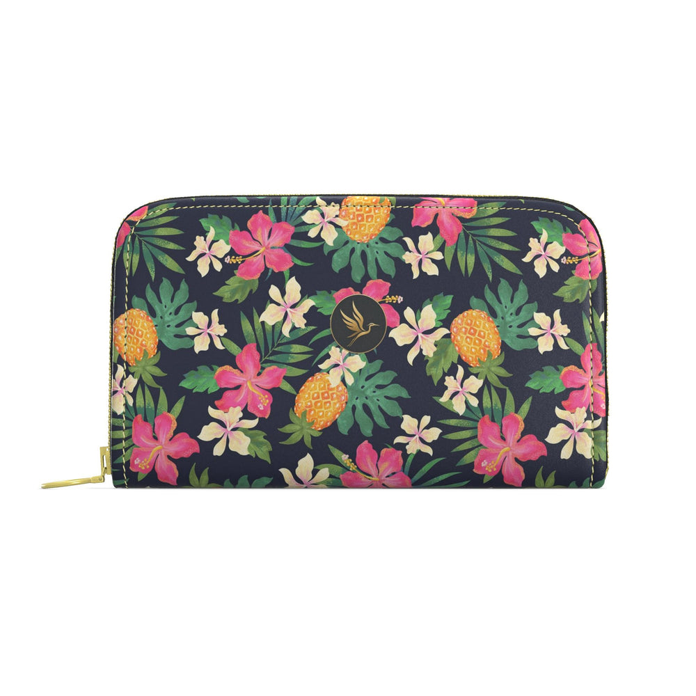 Pineapple Paradise Nappa Leather Destination Zip Wallet