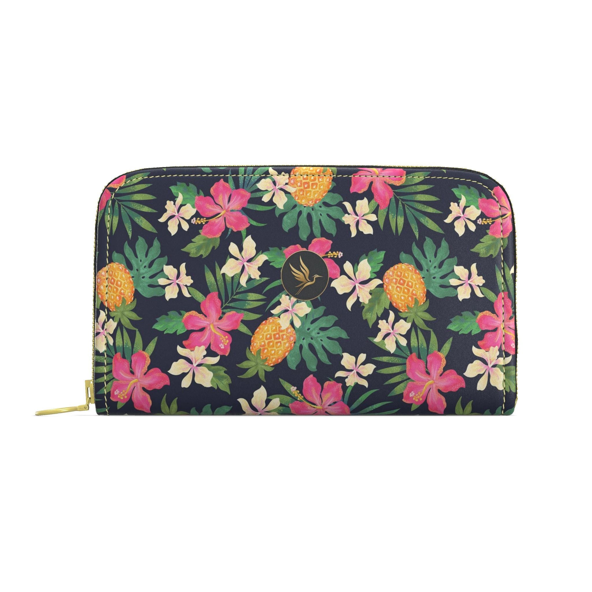 Pineapple Paradise Nappa Leather Destination Zip Wallet