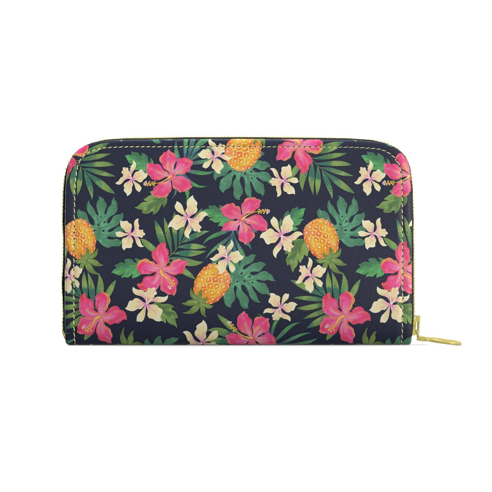 Pineapple Paradise Nappa Leather Destination Zip Wallet