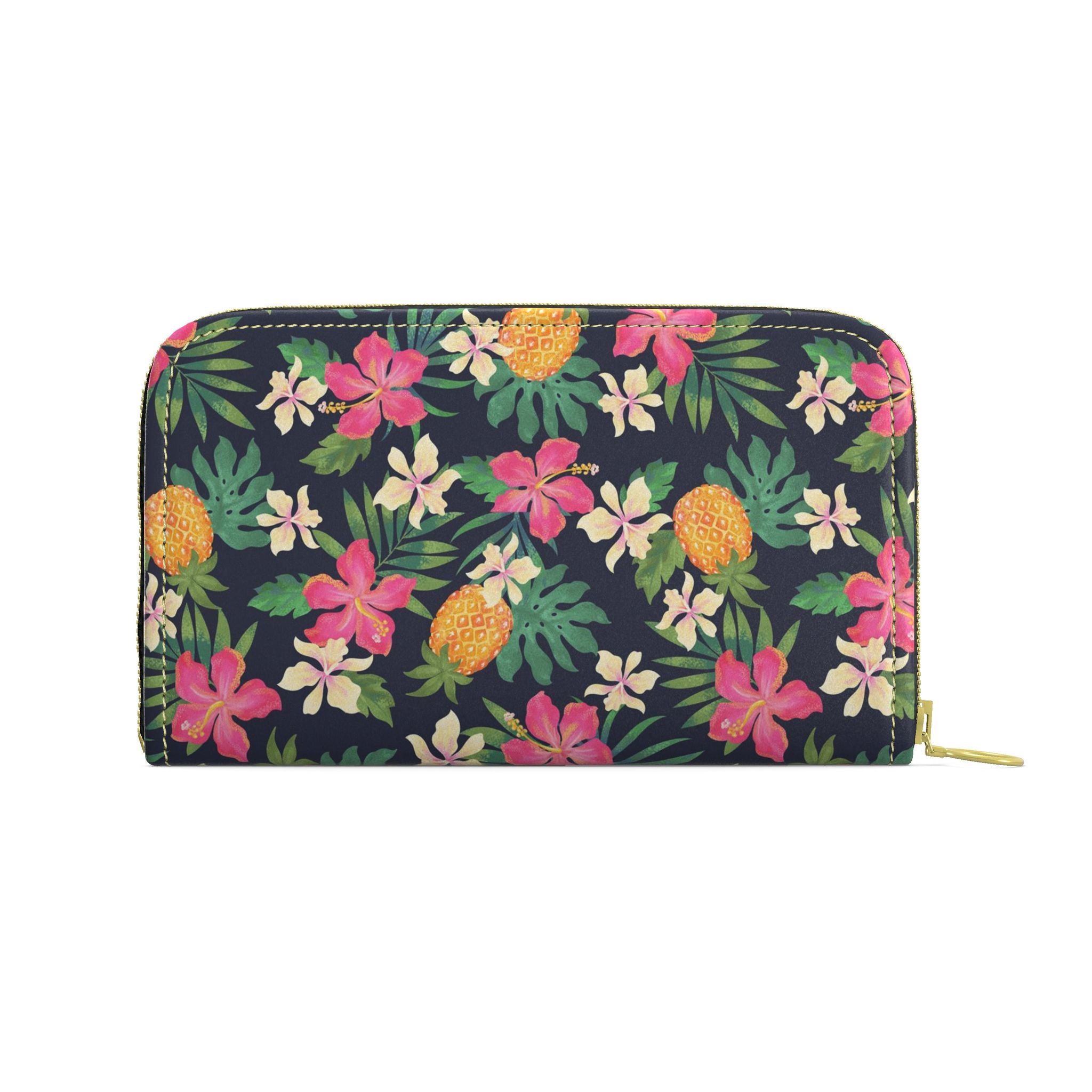 Pineapple Paradise Nappa Leather Destination Zip Wallet