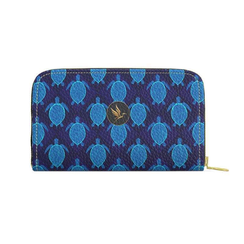 Topo Turtles Cobalt Tide Nappa Leather Destination Zip Wallet
